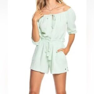 Roxy Sunny Crush Off Shoulder Top Sz S